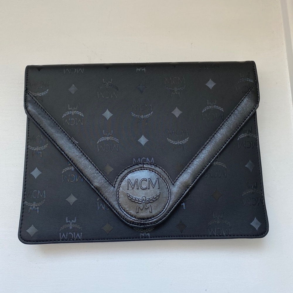 Vintage MCM Two way Envelope Clutch/Sling Bag